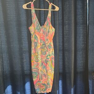 Lilly Pulitzer Vibrant Swirl Midi Dress